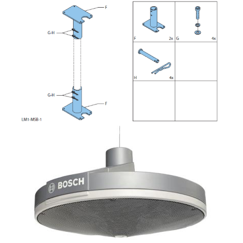 博世BOSCH LM1-MSB-1 金属适配支架 ​商业类型：LM1-MSB-